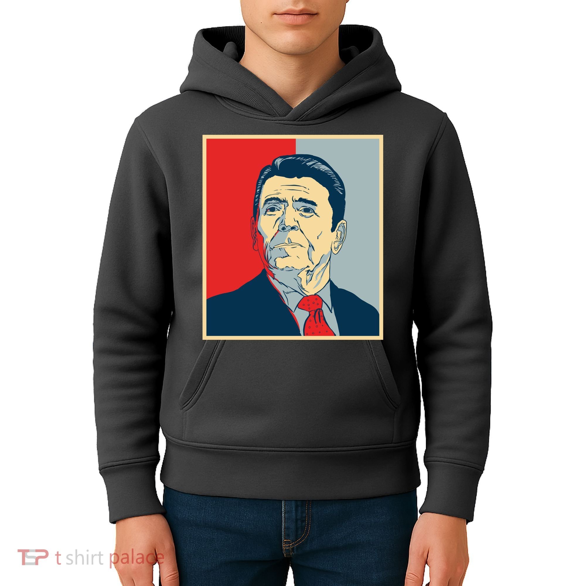 Ronald Reagan Retro Kids Hoodie
