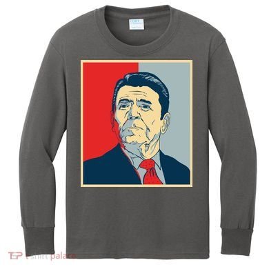 Ronald Reagan Retro Kids Long Sleeve Shirt