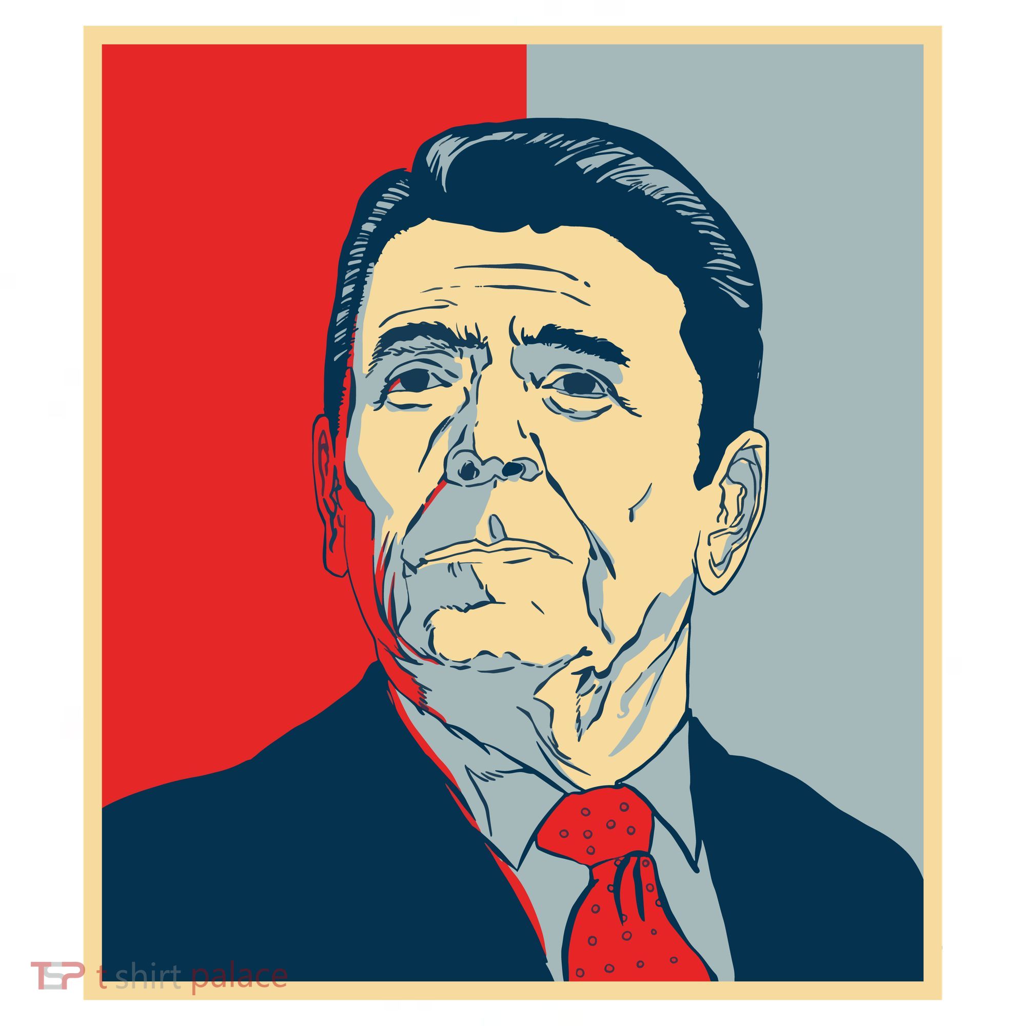 Ronald Reagan Retro Ceramic Ornament