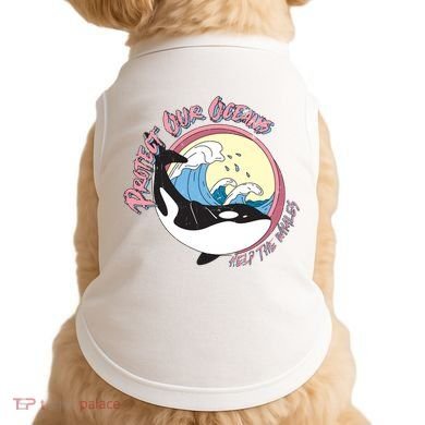 Respect Our Oceans Help The Whales Distressed Vintage Orca Doggie Tank