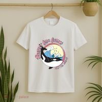 Respect Our Oceans Help The Whales Distressed Vintage Orca T-Shirt thumb 2
