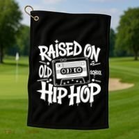 Raised On Old School Graffiti Rap Hip Hop Golf Towel thumb 1