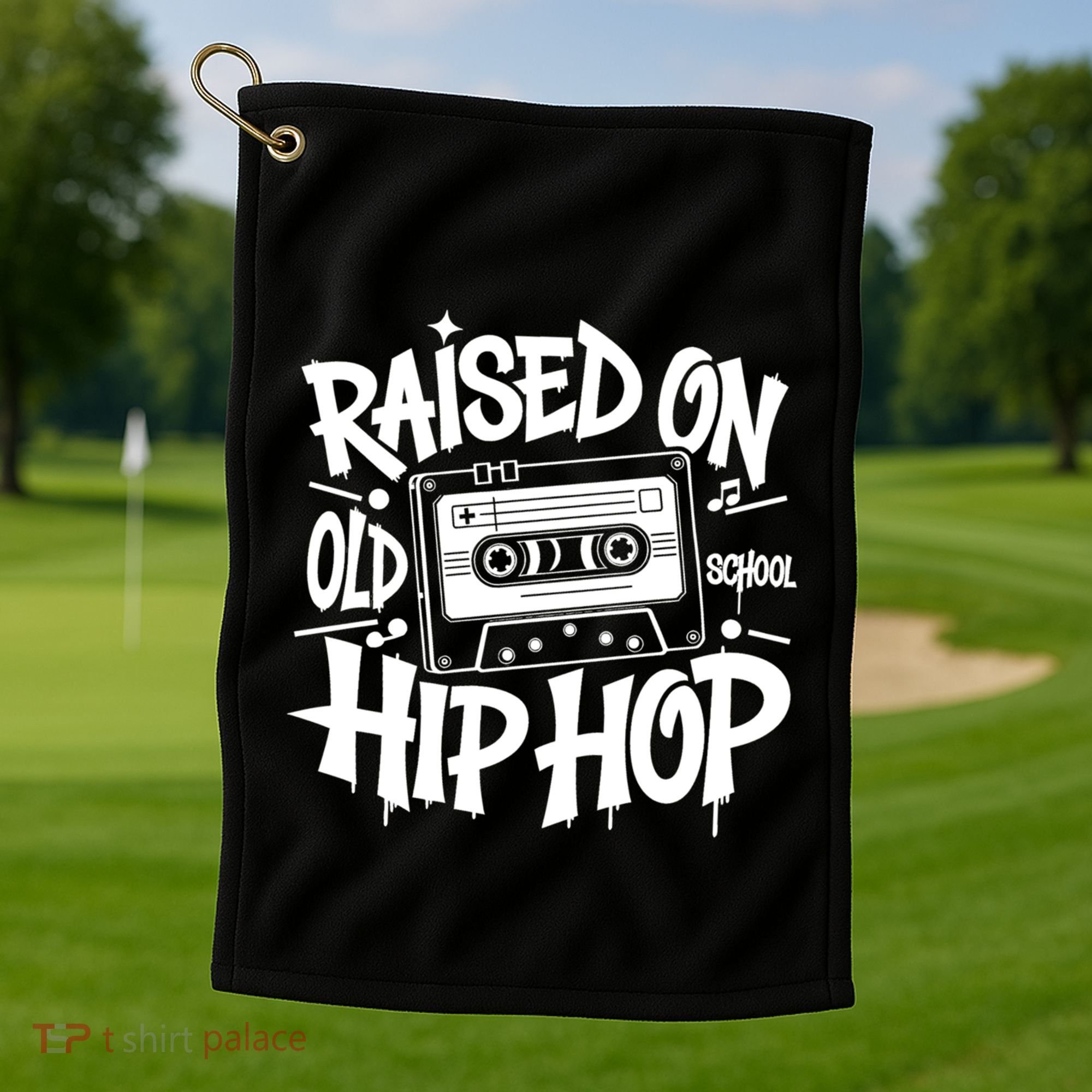 Raised On Old School Graffiti Rap Hip Hop Golf Towel