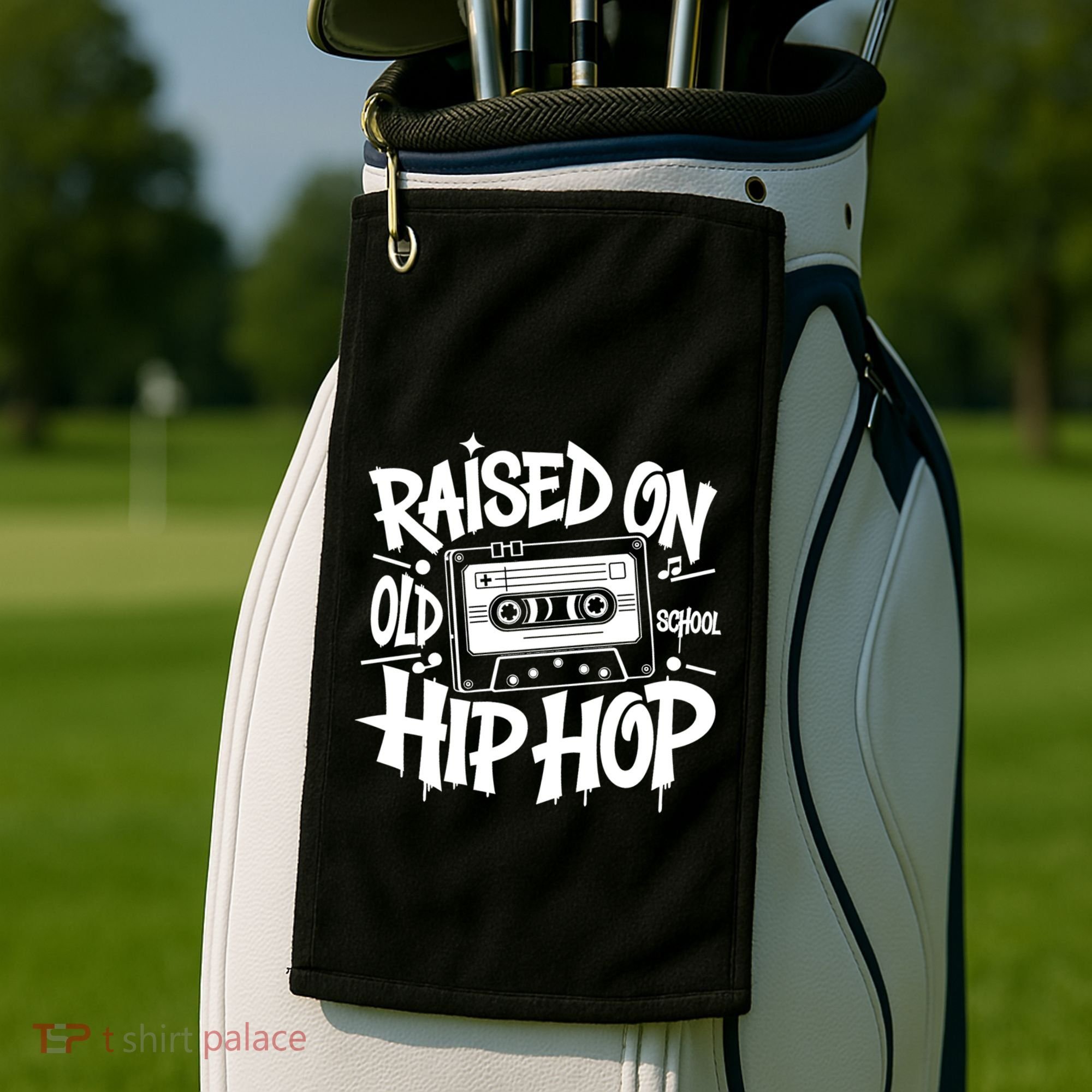 Raised On Old School Graffiti Rap Hip Hop Golf Towel