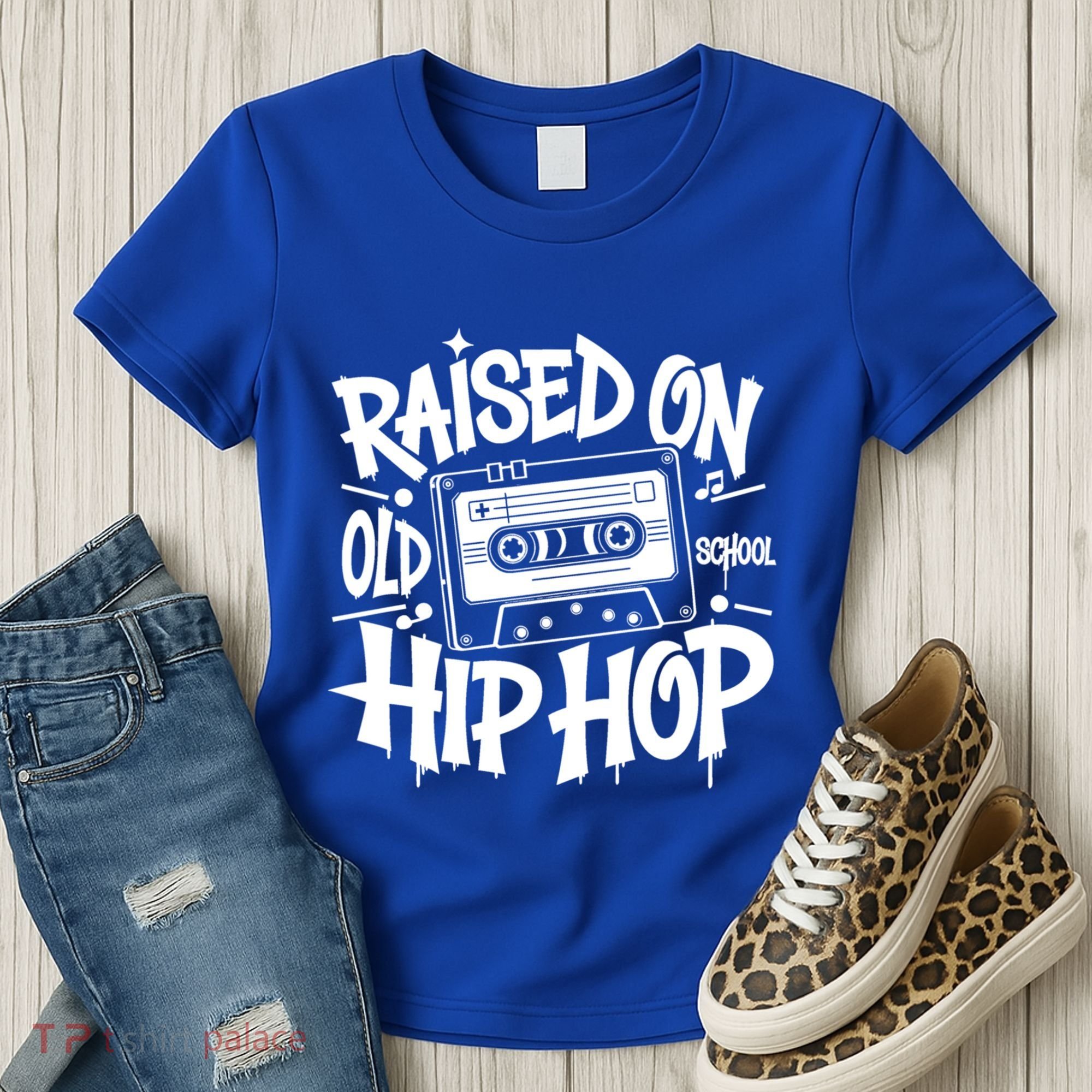 Raised On Old School Graffiti Rap Hip Hop Women's T-Shirt