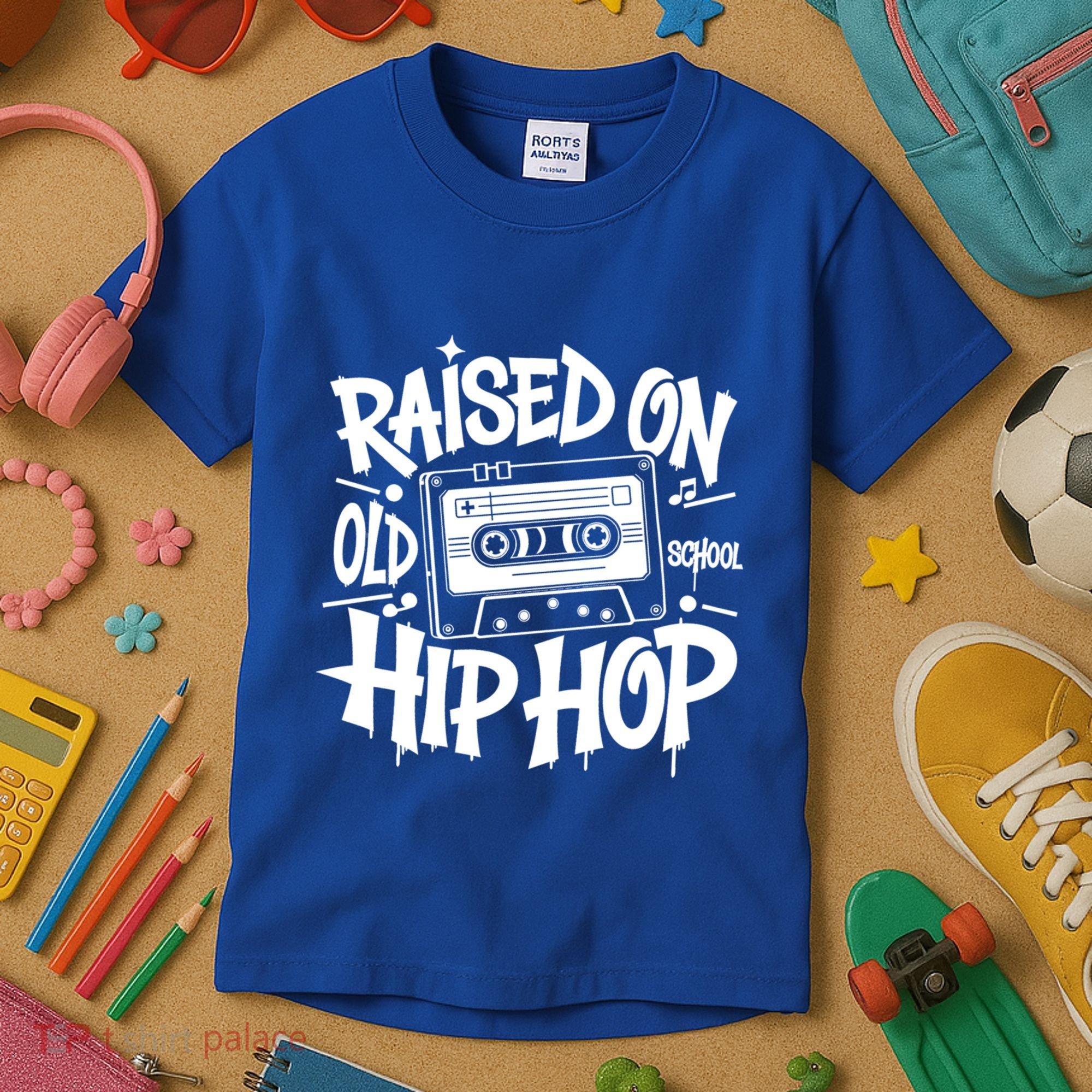 Raised On Old School Graffiti Rap Hip Hop Kids T-Shirt