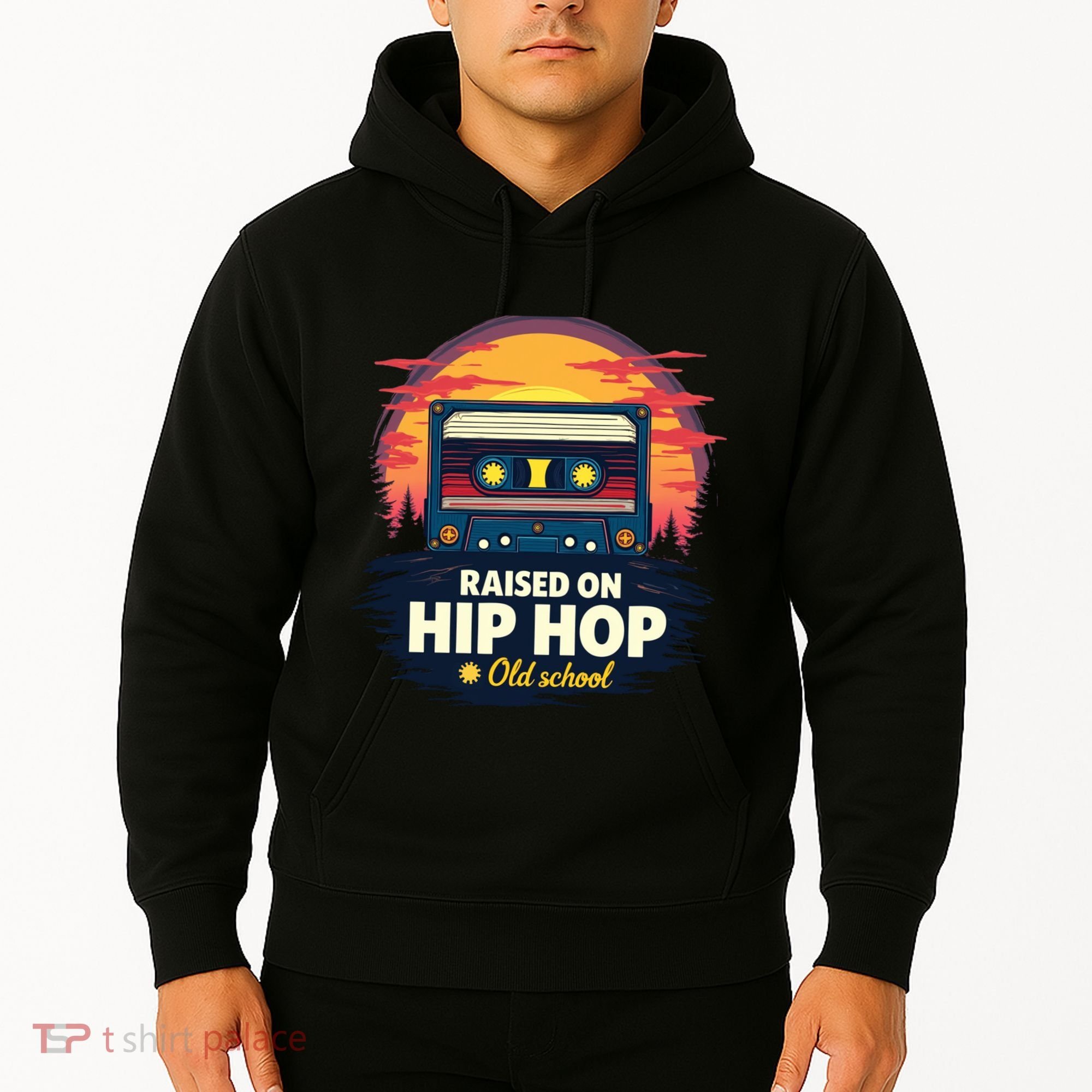 Raised On Old School Hip Hop Anniversary Cassette Hoodie