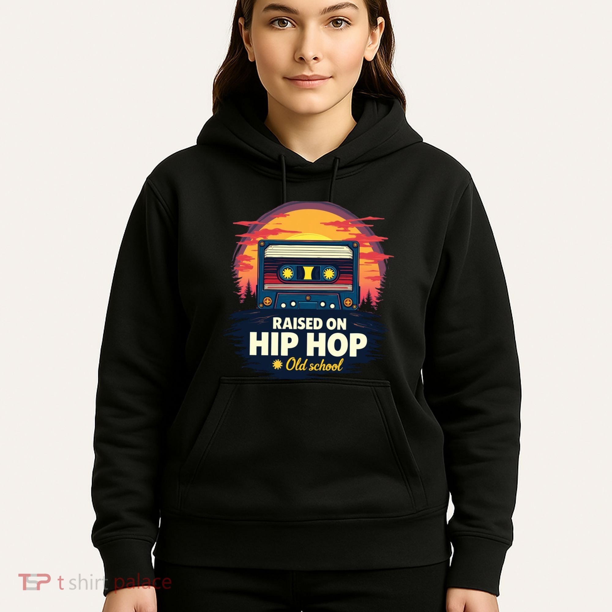 Raised On Old School Hip Hop Anniversary Cassette Hoodie