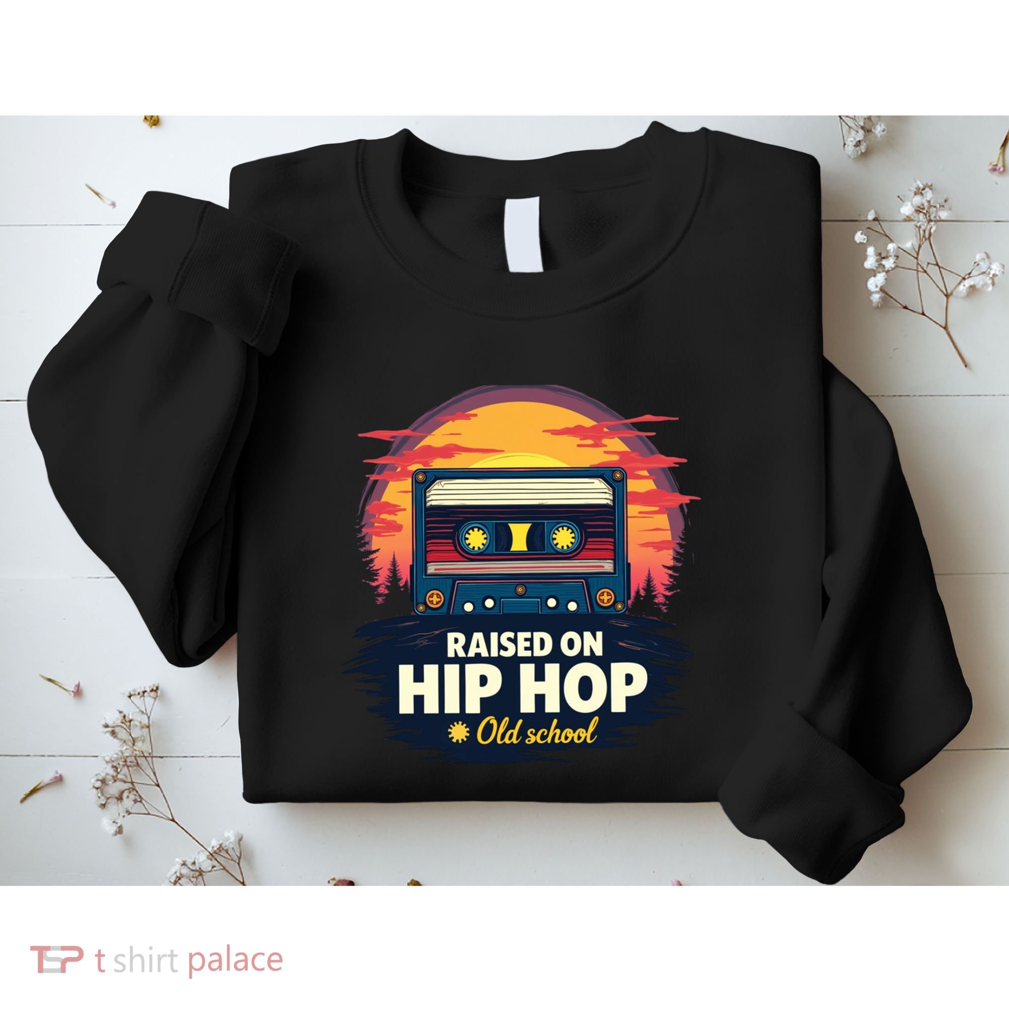 Raised On Old School Hip Hop Anniversary Cassette Sweatshirt