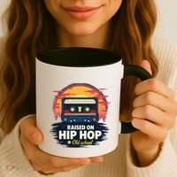 Raised On Old School Hip Hop Anniversary Cassette Coffee Mug thumb 3