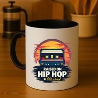 Raised On Old School Hip Hop Anniversary Cassette Coffee Mug thumb 4