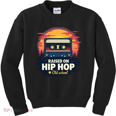 Raised On Old School Hip Hop Anniversary Cassette Kids Sweatshirt