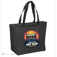 Raised On Old School Hip Hop Anniversary Cassette Tote Bag thumb 2