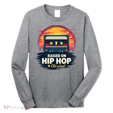 Raised On Old School Hip Hop Anniversary Cassette Long Sleeve Shirt