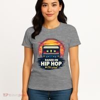 Raised On Old School Hip Hop Anniversary Cassette Women's T-Shirt thumb 4