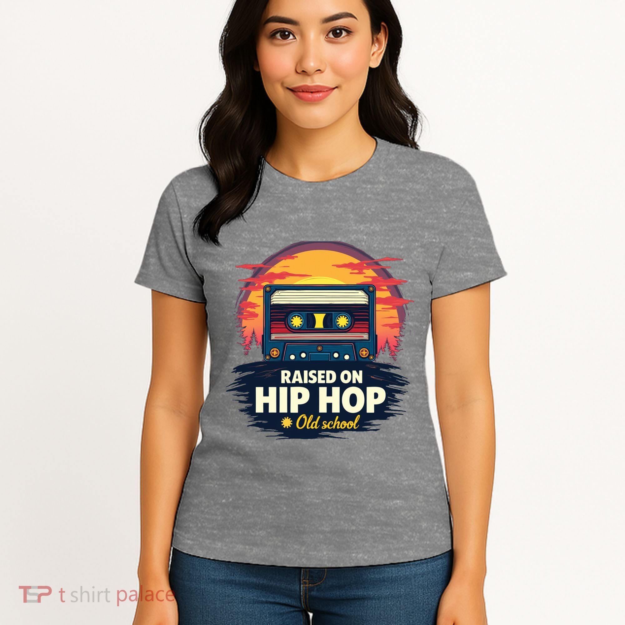 Raised On Old School Hip Hop Anniversary Cassette Women's T-Shirt