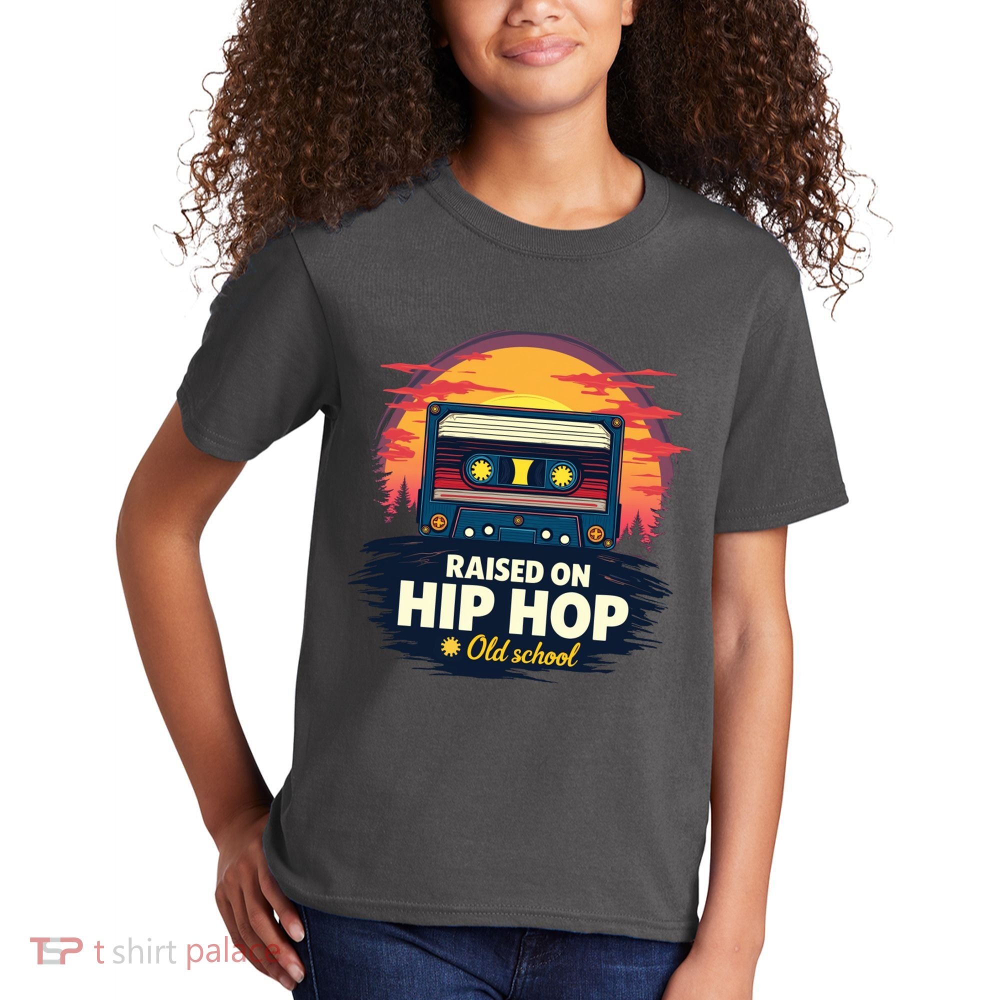 Raised On Old School Hip Hop Anniversary Cassette Kids T-Shirt