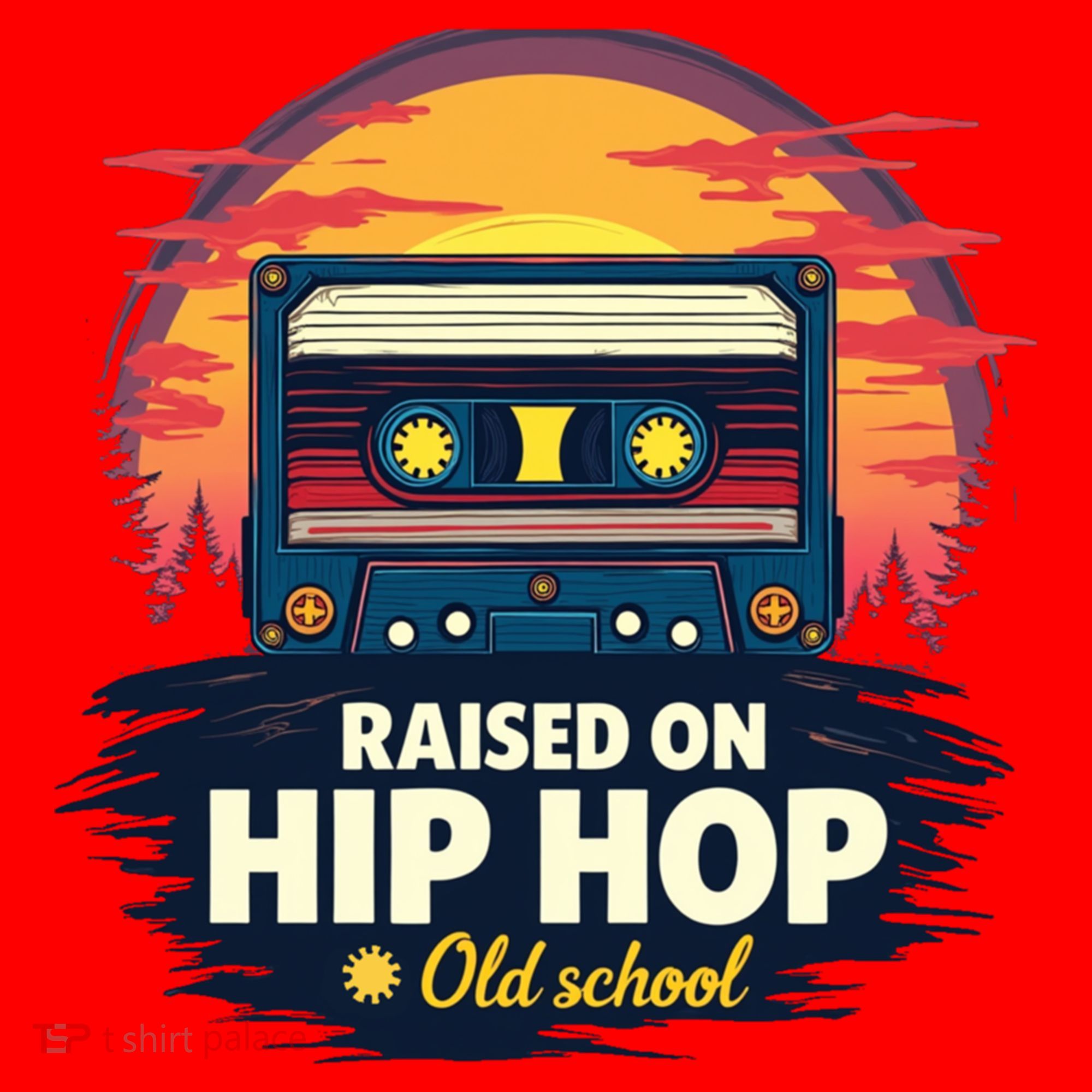 Raised On Old School Hip Hop Anniversary Cassette Santa Hat