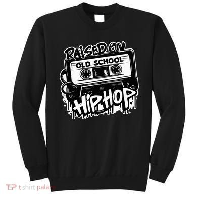 Raised On Old School Hip Hop Anniversary Cassette Graffiti Sweatshirt