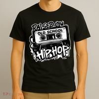 Raised On Old School Hip Hop Anniversary Cassette Graffiti T-Shirt thumb 3