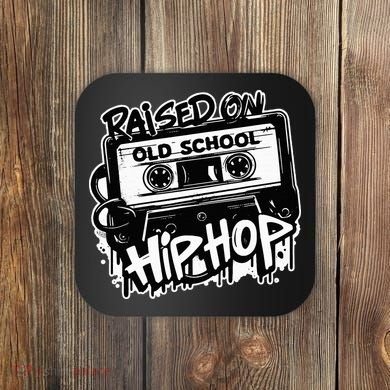 Raised On Old School Hip Hop Anniversary Cassette Graffiti Coaster