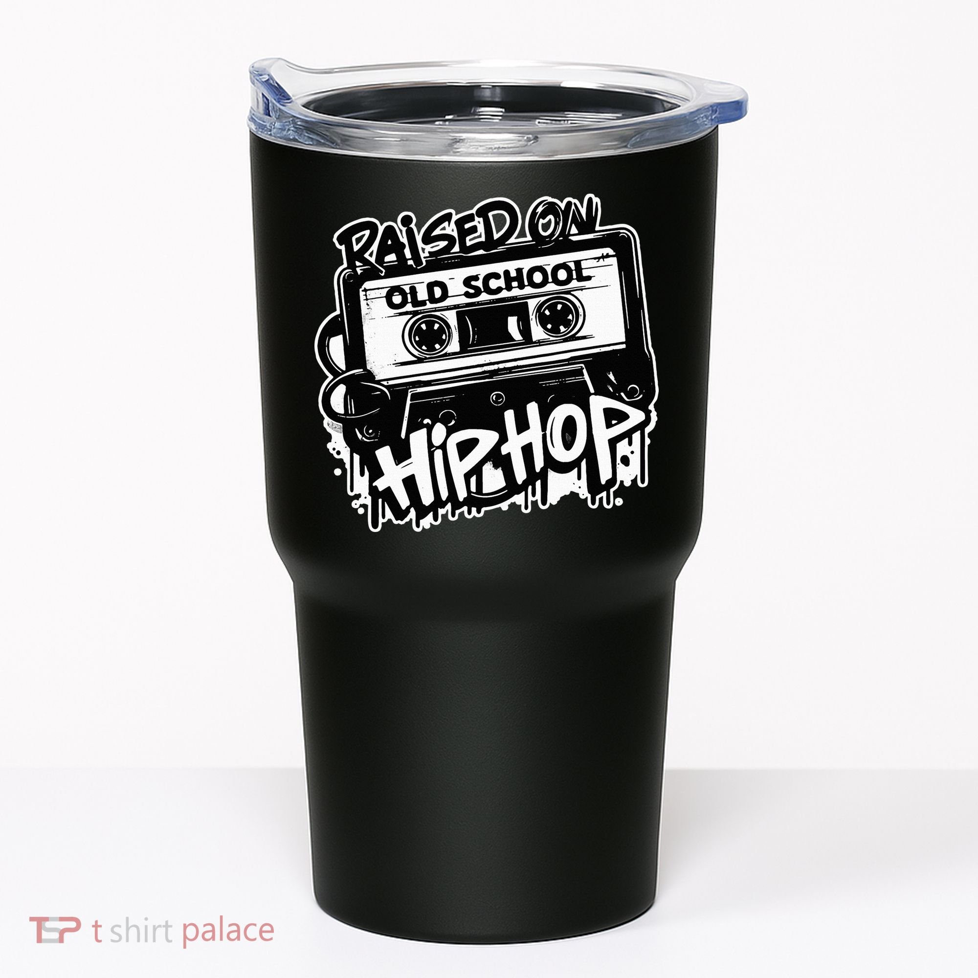 Raised On Old School Hip Hop Anniversary Cassette Graffiti Tumbler