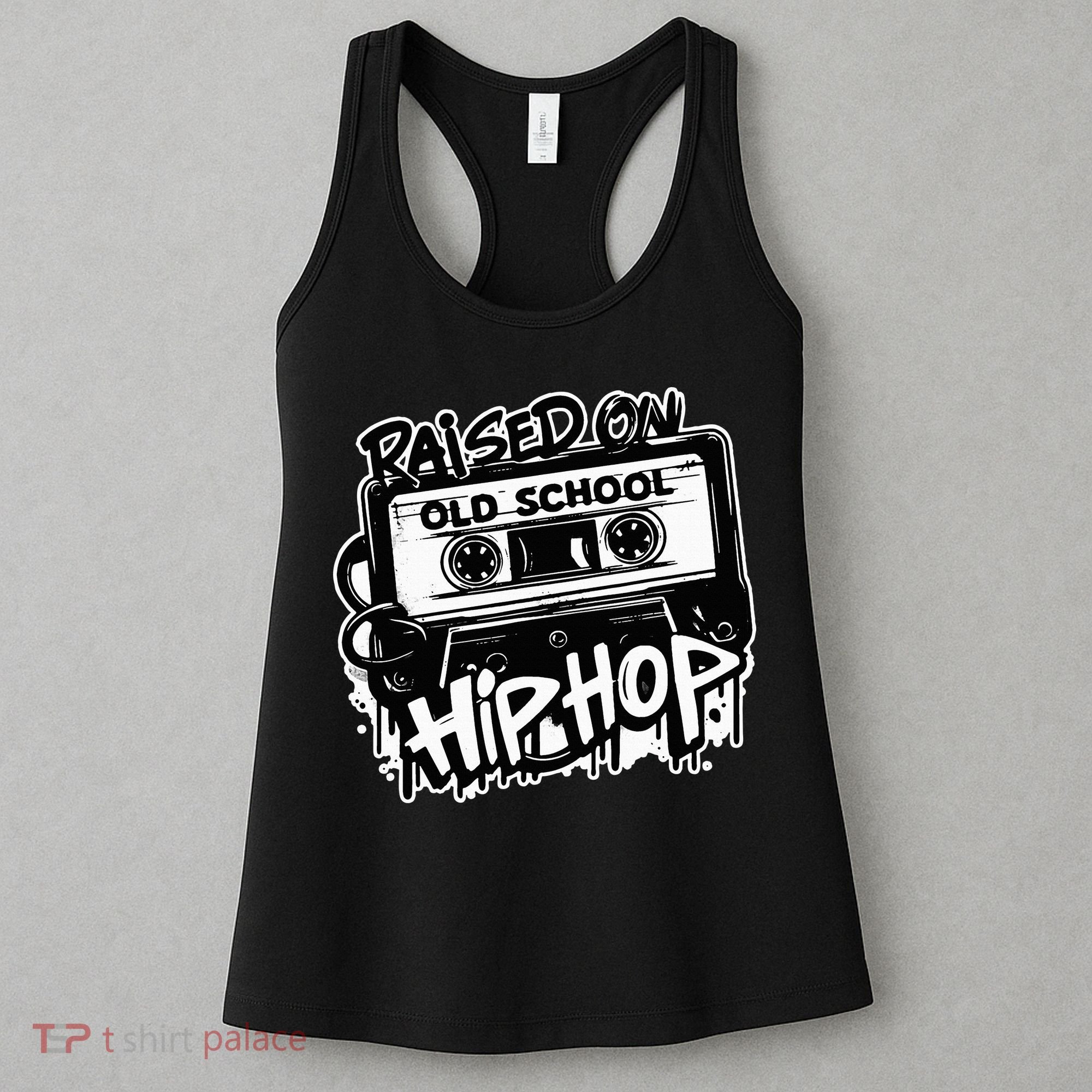 Raised On Old School Hip Hop Anniversary Cassette Graffiti Women's Tank Top