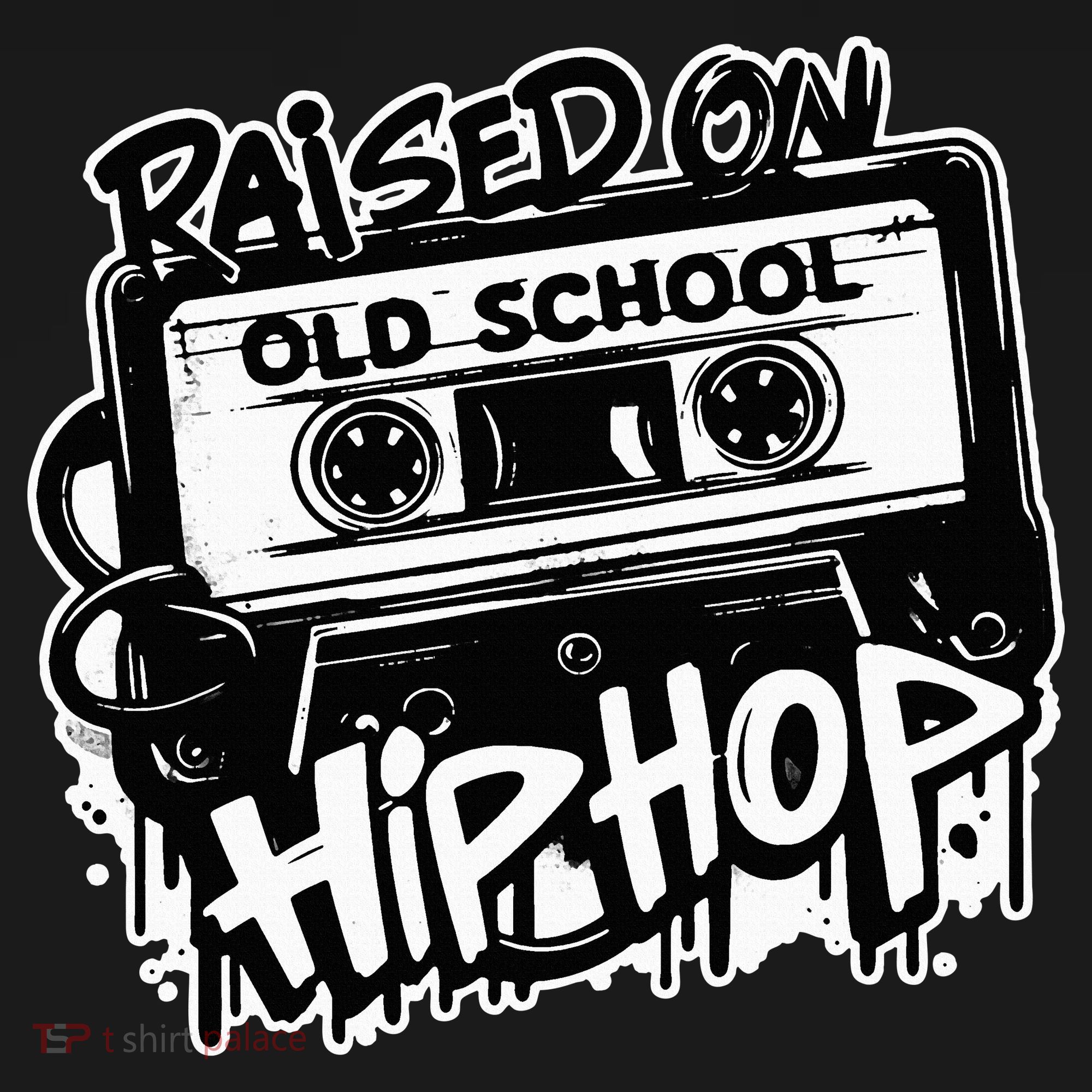 Raised On Old School Hip Hop Anniversary Cassette Graffiti Baby Bodysuit