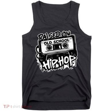 Raised On Old School Hip Hop Anniversary Cassette Graffiti Tank Top