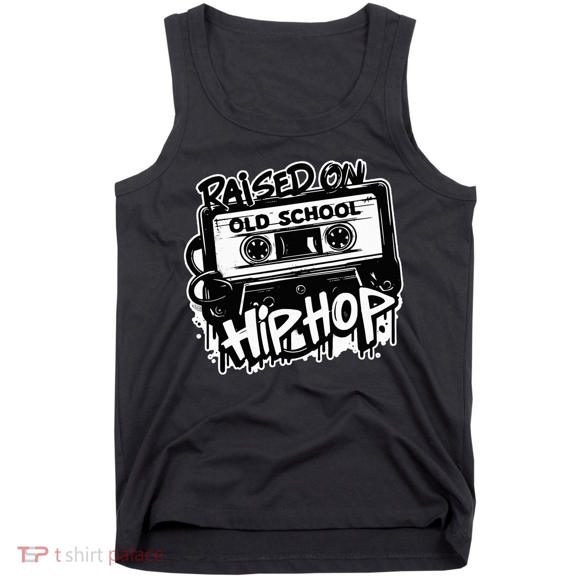 Raised On Old School Hip Hop Anniversary Cassette Graffiti Tank Top