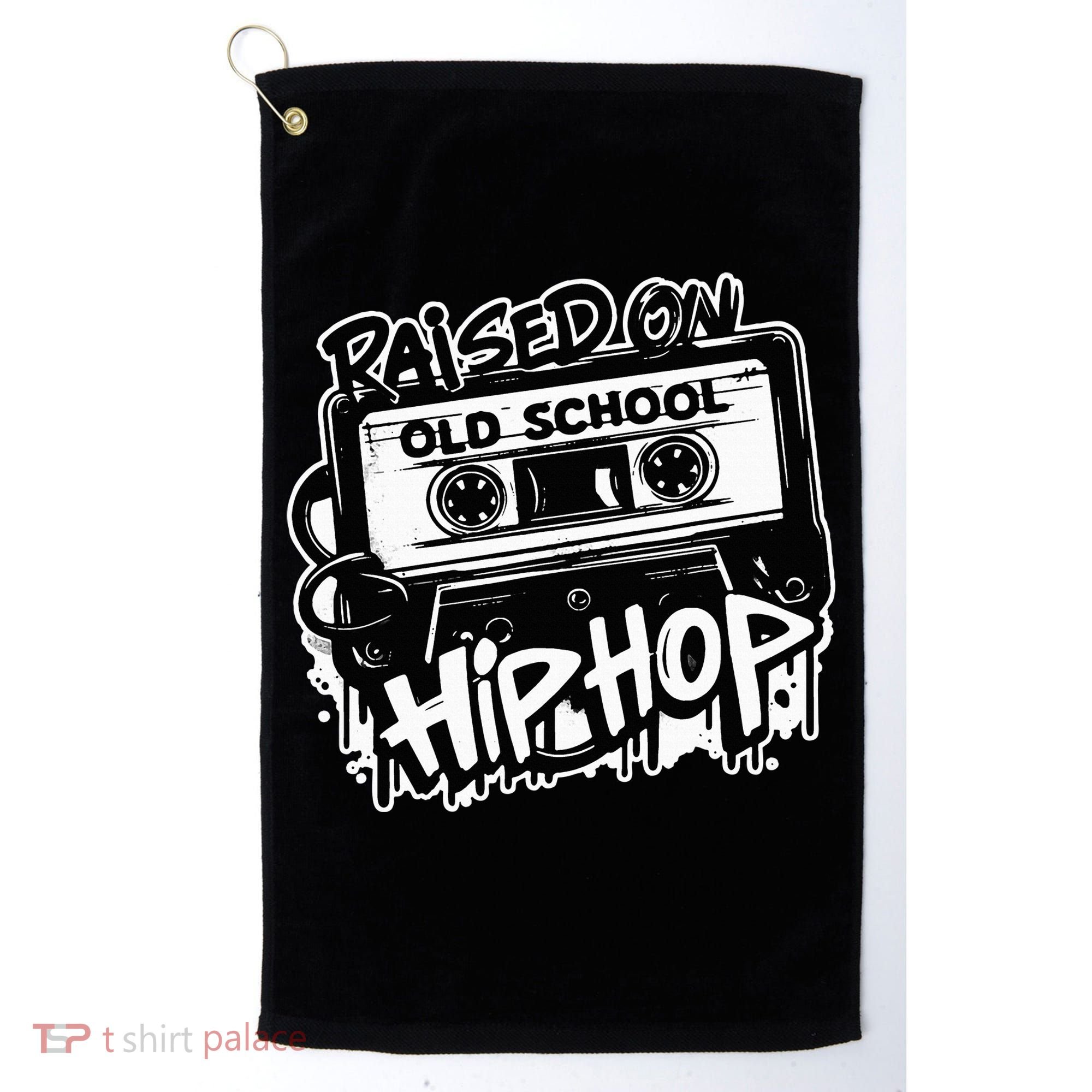 Raised On Old School Hip Hop Anniversary Cassette Graffiti Golf Towel