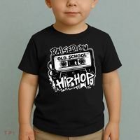 Raised On Old School Hip Hop Anniversary Cassette Graffiti Toddler T-Shirt thumb 2