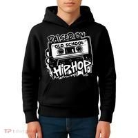 Raised On Old School Hip Hop Anniversary Cassette Graffiti Kids Hoodie thumb 4