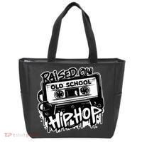 Raised On Old School Hip Hop Anniversary Cassette Graffiti Tote Bag thumb 0