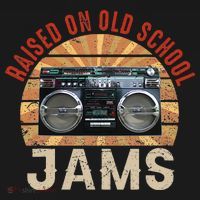 Raised On Old School Jams Hip Hop USA-Made Doggie Bandana thumb 2