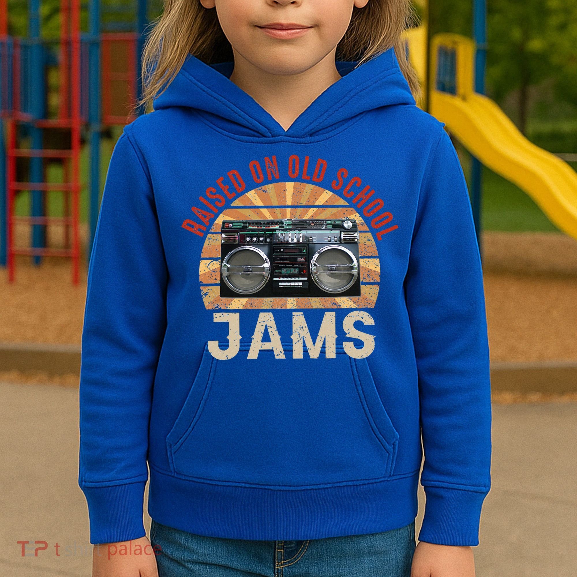Raised On Old School Jams Hip Hop Kids Hoodie