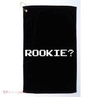 Rookie? Retro Video Game Pixel Basketball Logo Golf Towel thumb 0