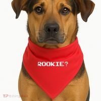 Rookie? Retro Video Game Pixel Basketball Logo USA-Made Doggie Bandana thumb 1