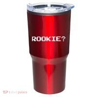 Rookie? Retro Video Game Pixel Basketball Logo Tumbler thumb 0