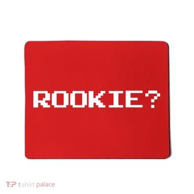 Rookie? Retro Video Game Pixel Basketball Logo Mousepad