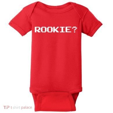 Rookie? Retro Video Game Pixel Basketball Logo Baby Bodysuit