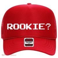 Rookie? Retro Video Game Pixel Basketball Logo Hat thumb 0