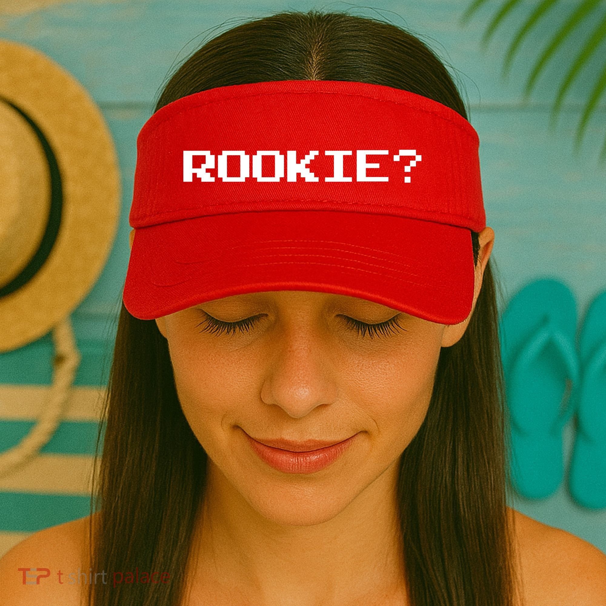 Rookie? Retro Video Game Pixel Basketball Logo Visor