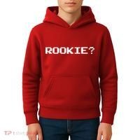 Rookie? Retro Video Game Pixel Basketball Logo Kids Hoodie thumb 4
