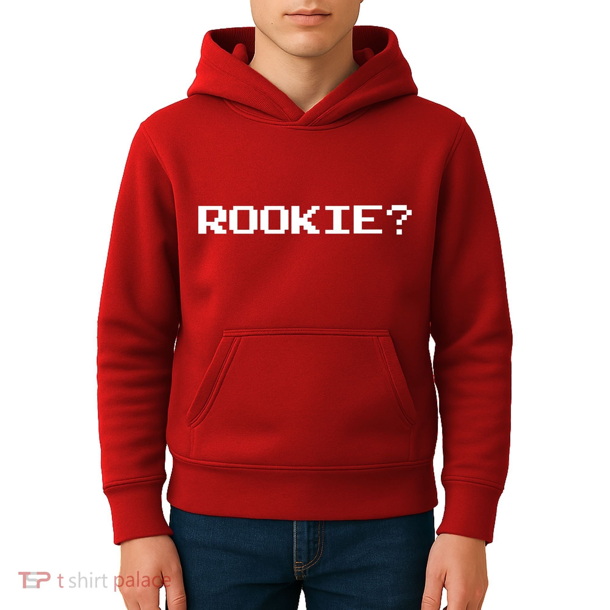Rookie? Retro Video Game Pixel Basketball Logo Kids Hoodie