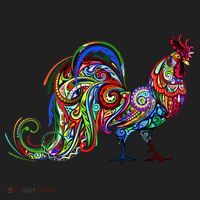 Rooster Trippy Cockerel Cock Women's Sweatshirt thumb 2