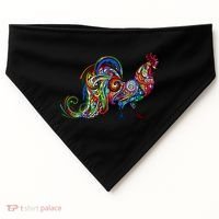 Rooster Trippy Cockerel Cock USA-Made Doggie Bandana thumb 0
