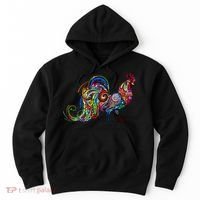 Rooster Trippy Cockerel Cock Hoodie thumb 0