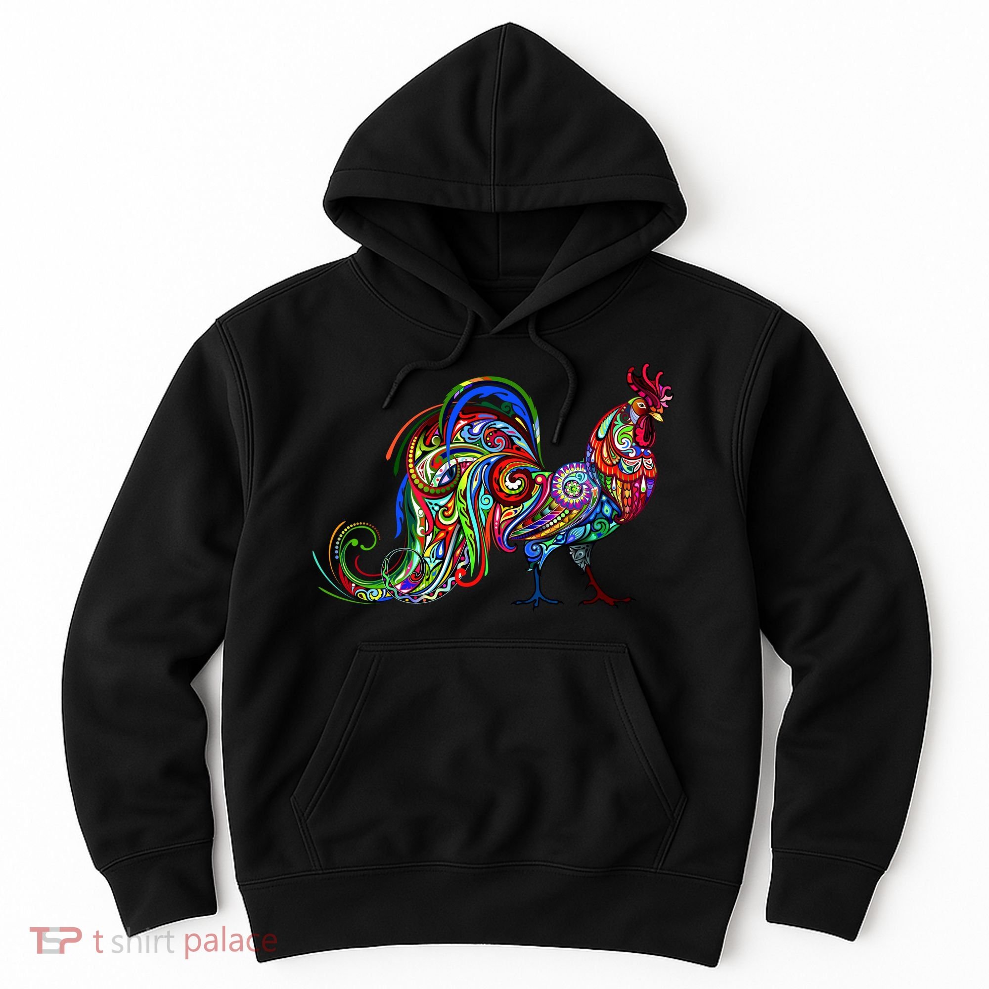 Rooster Trippy Cockerel Cock Hoodie