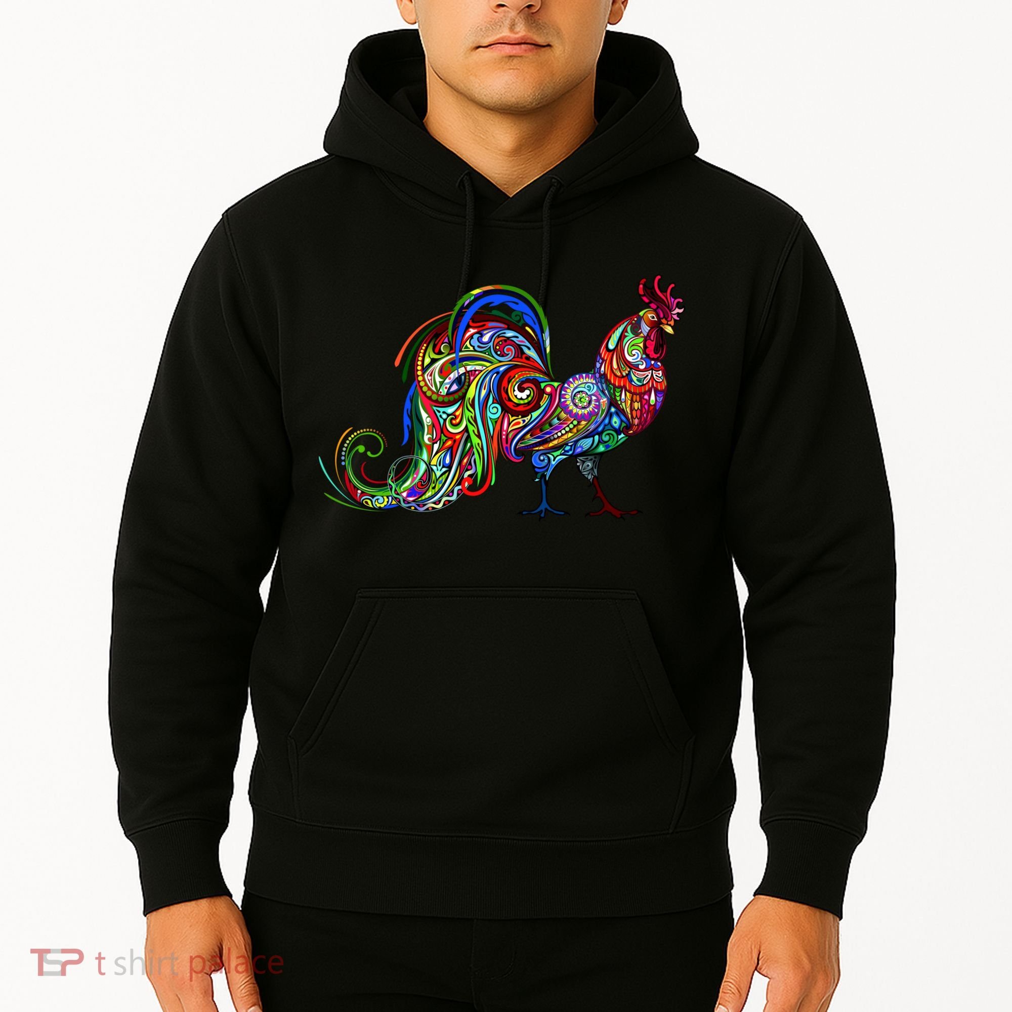 Rooster Trippy Cockerel Cock Hoodie